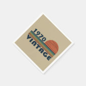 1970生まれ年のヴィンテージ誕生日 スタンダードカクテルナプキン (角)