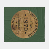 1970生まれ年のヴィンテージ誕生日 フリースブランケット (正面(横))