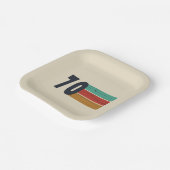 1970生まれ年のヴィンテージ誕生日 ペーパープレート (傾斜あり)