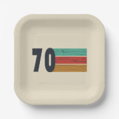 1970生まれ年のヴィンテージ誕生日 ペーパープレート (正面)