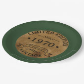 1970生まれ年のヴィンテージ誕生日 ペーパープレート (アングル)