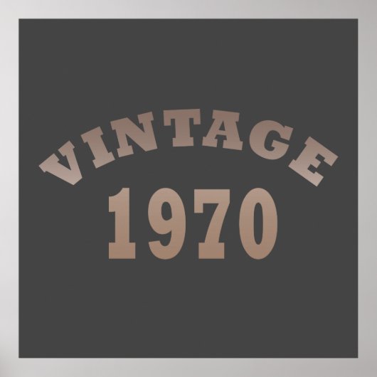1970生まれ年のヴィンテージ誕生日 ポスター (正面)
