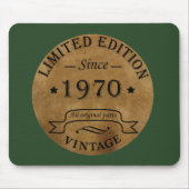 1970生まれ年のヴィンテージ誕生日 マウスパッド (正面)
