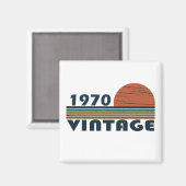 1970生まれ年のヴィンテージ誕生日 マグネット (正面/裏面)