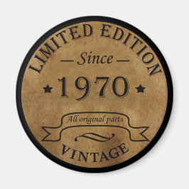 1970生まれ年のヴィンテージ誕生日 マグネット