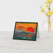 1970生まれ年の誕生日おもしろい事実 カード (黄色い花)