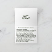 1970生まれ年の誕生日おもしろい事実 カード (内部)