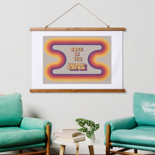 1970生まれ年代、ミレニアル世代、X世代、誕生年 吊り下げ型タペストリー (リビング)