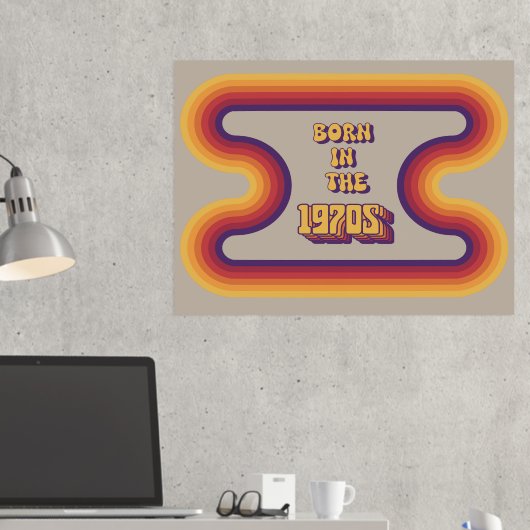 1970生まれ年代、ミレニアル世代、X世代、誕生年 箔ポスター (インサイチュ (デスク2))