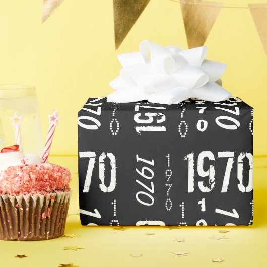 1970生まれ年誕生日 ラッピングペーパー (誕生日パーティー)