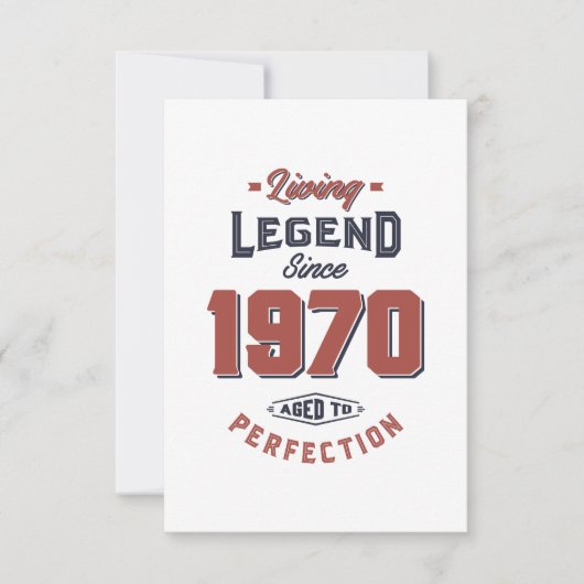 1970生まれ年誕生日 出欠カード (正面)