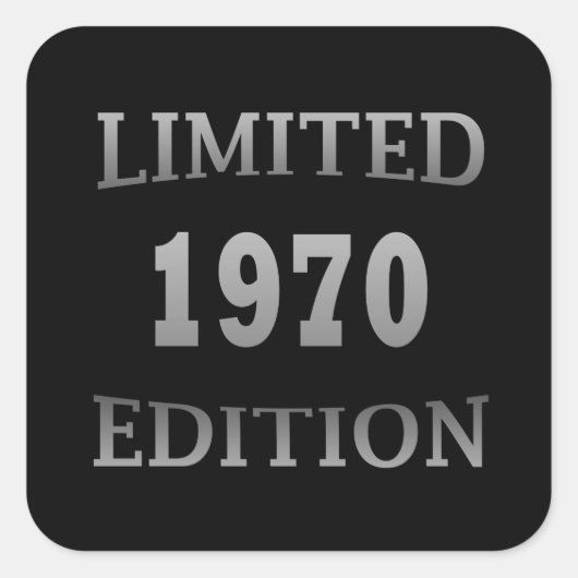 1970生まれ年限定の誕生日 スクエアシール (正面)