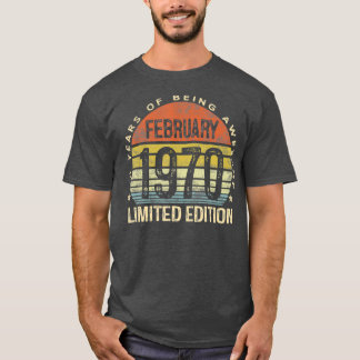1970生まれ年2月限定版Bday Gift Tシャツ