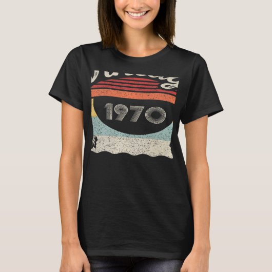 1970生まれ年52誕生日52歳のヴィンテージ Tシャツ (正面)