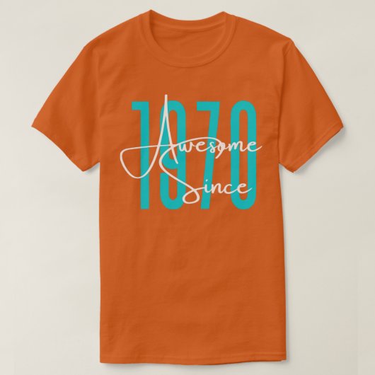 1970生まれ年 Tシャツ (デザイン正面)