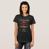 1970素晴らし年から威厳がある誕生日かわいい花19 Tシャツ (正面フル)