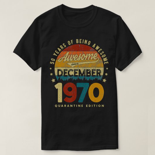 1970素晴らし年12月の検疫第50回生以降 Tシャツ (デザイン正面)