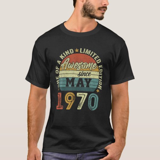 1970素晴らし年5月52歳52誕生日から Tシャツ (正面)