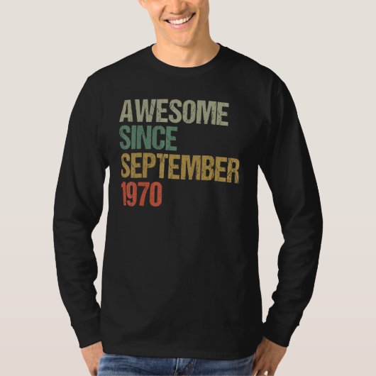 1970素晴らし年52誕生日52年 Tシャツ (正面)