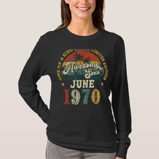 1970素晴らし年6月以来ヴィンテージ52誕生日 Tシャツ (正面)