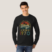 1970素晴らし年6月以来、ヴィンテージ52番目の誕生日 Tシャツ (正面フル)