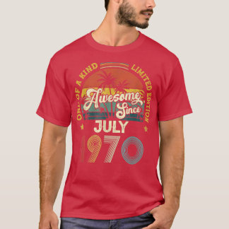 1970素晴らし年7月以来ヴィンテージ52誕生日 Tシャツ