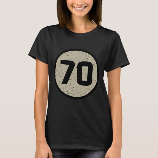 1970誕生年レトロ科学おたくギークマイルストーン Tシャツ (正面)