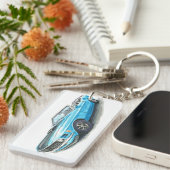 1970青マスタングキーチェーン キーホルダー (正面右)