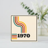1970 レトロ ビンテージ ポスター 誕生日 または 再会 招待状 (スタンド正面)
