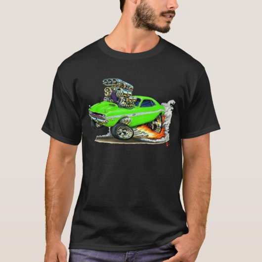 1970-72ごまかしの挑戦者のライム車 Tシャツ (正面)