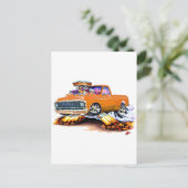 1970-72シェビーC10オレンジロングベッド ポストカード (スタンド正面)