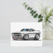 1970-72チャレンジャーホワイトカー ポストカード (スタンド正面)