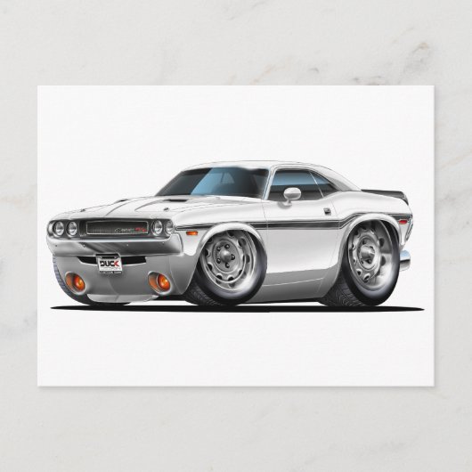1970-72チャレンジャーホワイトカー ポストカード (正面)