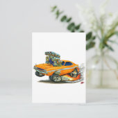 1970-72ドッジチャレンジャーオレンジカー ポストカード (スタンド正面)