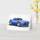 1970/72台のTRANS AMの青車 カード (黄色い花)