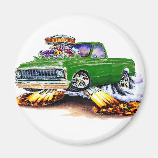 1970-72 Chevy C10グリーンロングベッド マグネット (正面)