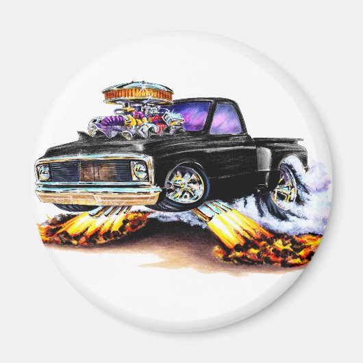 1970-72 Chevy C10ブラックトラック マグネット (正面)