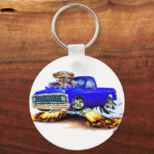 1970-72 Chevy C10ブルーロングベッド キーホルダー (正面)