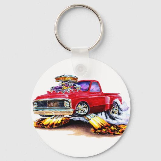1970-72 Chevy C10赤トラック キーホルダー (正面)