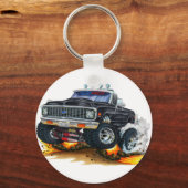 1970-72 Chevy CK1500ブラックトラック キーホルダー (正面)