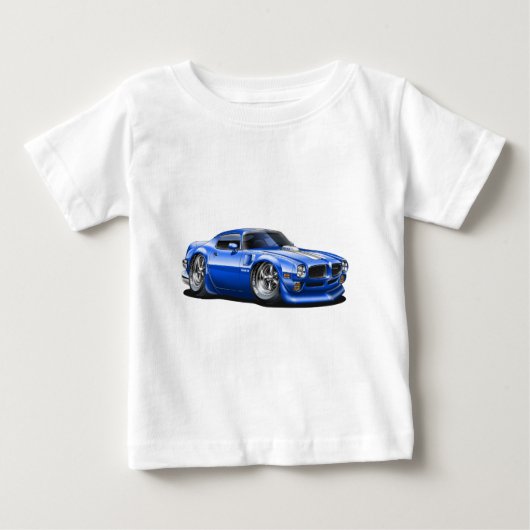 1970/72 Trans Am Blue Car ベビーTシャツ (正面)
