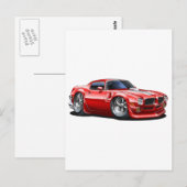1970/72 Trans Am Red Car ポストカード (正面/裏面)