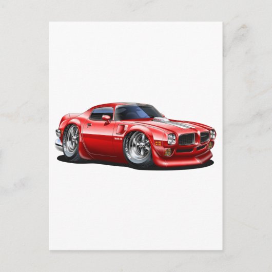 1970/72 Trans Am Red Car ポストカード (正面)