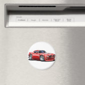 1970/72 Trans Am Red Car マグネット (インサイチュ (食洗機))