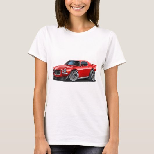 1970-73年のCamaroの赤車 Tシャツ (正面)