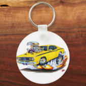 1970-74プリマスダスターイエローカー キーホルダー (正面)