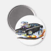 1970-74プリマス・ダスター・ブラック・カー マグネット (正面/裏面)