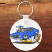 1970-74プリマス・ダスター・ブルー・カー キーホルダー (正面)