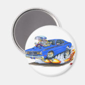 1970-74プリマス・ダスター・ブルー・カー マグネット (正面/裏面)