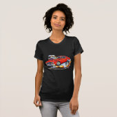 1970-74年のプリマスの塵払いの赤車 Tシャツ (正面フル)